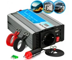 EXTRALINK automobilio įtampos keitiklis 12V-230V 500W modifikuotas sinusas OPIM-500W
