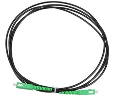 Extralink Patch Cord SC/APC-SC/APC Juodas, Single-mode, Simplex, 3mm, 2m
