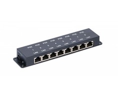 „Extralink“ 8 prievadų | PoE injektorius | 8x 100Mb/s RJ45