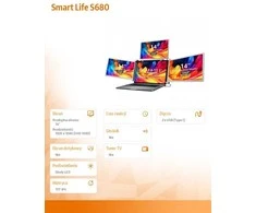 Monitorius Extralink Smart Life S680 14" | Nešiojami nešiojamojo kompiuterio monitoriai | 3 monitoriai, IPS, 1080p Full HD