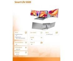 Monitorius Extralink Smart Life S688 14" | Nešiojami nešiojamojo kompiuterio monitoriai | 2 monitoriai, IPS, 1920x1200