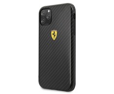 „Ferrari Ferrari“ kietas dėklas FESPCHCN58CBBK „iPhone 11 Pro“ gėrimas / gėrimas „On Track“ anglies efektas