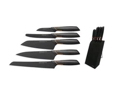Fiskars Peilių rinkinys Edge 5 peiliai+stovas 1003099