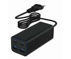 Gembird GaN 4x USB maitinimo šaltinis 100W, juodas
