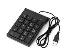 Klaviatūra GEMBIRD KPD-U-03 USB numeric keypad juodas slim 18 keys