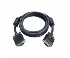 GEMBIRD CC-PPVGAX-6B Gembird Premium VGA-Ext. HD15m/HD15f dvigubai ekranuotas su 2 feritu, 6ft cbl, juodas