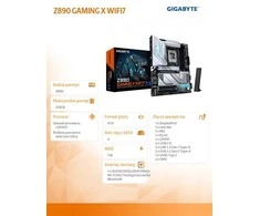 Pagrindinė plokštė GIGABYTE Z890 GAMING X WIFI7