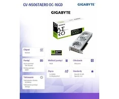 Vaizdo plokštė GIGABYTE GeForce RTX 5060 Ti AERO OC 16G Grafikos plokštė - 16GB GDDR7, 128bit, PCI-E 5.0, 2647MHz Core Clock, 3 x DisplayPort, 1 x HDMI, GV-N506TAERO OC-16GD
