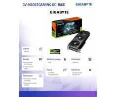 Vaizdo plokštė Gigabyte GeForce RTX 5060 Ti GAMING OC 16GB (GV-N506TGAMING OC-16GD) - Grafikos plokštė
