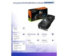 Vaizdo plokštė „Gigabyte GeForce RTX 5090 WINDFORCE OC 32G“ | NVIDIA | 32 GB | „GeForce RTX 5090“ | GDDR7 | HDMI jungčių kiekis: 1 | PCI-E 5.0