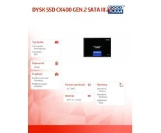GOODRAM CX400 GEN.2 SSD 128GB SATA3 2,5" 550/450 MB/s