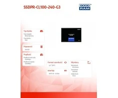 GOODRAM SSD 240GB CL100 G.3 2,5 SATA III