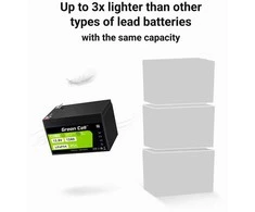 Green Cell „Žalias Cell“ Žalias Cell LFPGC12V12AH UPS akumuliatorius ličio geležies fosfatas (LiFePO4) 12,8 V 12 Ah