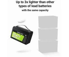 Green Cell „Žalias Cell“ Žalias Cell LFPGC12V100AH UPS akumuliatorius ličio geležies fosfatas (LiFePO4) 12,8 V 100 Ah