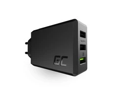 Green Cell Žalias Cell GREENCELL ChargeSource 3 3xUSB 30W sieninis adapteris Ultra Charge ir Smart Charge