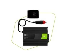 Green Cell Žalias Cell Auto įtampos keitiklis Žalias Cell ® 12V iki 230V, 300W / 600W Pilnas sinusoidinis