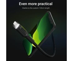 Green Cell Žalias Cell Žalias CELL 3x Kabelis GC Ray USB - Lightning 200cm baltas LED apšvietimas