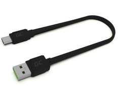 Green Cell Žalias Cell GREENCELL KABGC03 GCmatte USB-C Plokščias laidas 25 cm su greitu įkrovimu