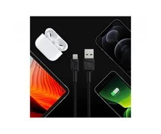 Green Cell Žalias Cell GREENCELL laidas GC PowerStream USB-A – Lightning 200cm Apple 2.4A