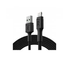 Green Cell Žalias Cell GREENCELL laidas GC PowerStream USB-A - Lightning 30cm Apple 2.4A
