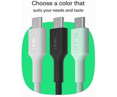 Green Cell Žalias Cell USB-C laidas 2 m 100 W Greencell PowerStream greito įkrovimo PD Panther Juodas