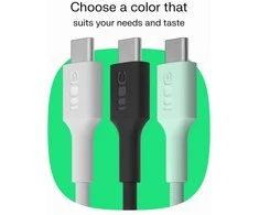 Green Cell Žalias Cell USB-C laidas 2 m 100 W Greencell PowerStream greito įkrovimo PD Panther Juodas