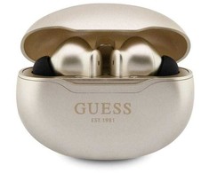 Guess Bluetooth ausinės GUTWST50EDTWS + docking station auksinis/auksinis Classic EST