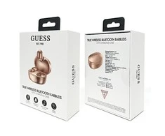 GUESS belaidės ausinės bluetooth TWS + docking station GUTWST30GO auksinis