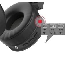 Hama Freedom Lit Bluetooth belaidės ausinės su mikrofonu, juodos / pilkos