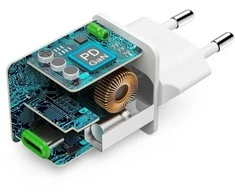 Hama supermini 45W GaN PD/QC 1x USB-C balta