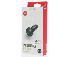 Hama PD/QC 3.0 1x USB-C 25W juoda