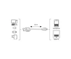 Hama microUSB 0.6m juoda