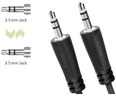 KABELIS HAMA JACK 3,5MM - JACK 3,5MM 1,5M