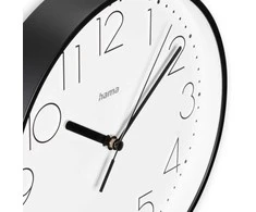 Hama Laikrodis ścienny 22cm salina, juoda