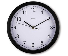 Hama Laikrodis ścienny Elba 25cm Juodas