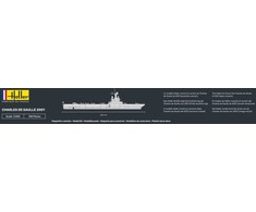 Heller lėktuvnešis Charles de Gaulle 1/400 surenkamas laivo modelis