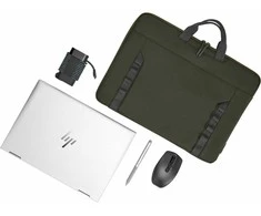 HP Modular 14 Sleeve/Top Load su rankenomis/peties dirželiu, Vanduo Resistant - Dark Olive Žalias