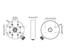 Hikvision montavimo bazė DS-1280ZJ-DM55
