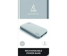 Powerbank Holdit Smartline 10000m Ah Sidabrinis