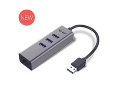 I-tec Metal U3METALG3HUB sąsajos šakotuvas USB 3.2 Gen 1 (3.1 Gen 1) Type-A 5000 Mbit/ai Pilka