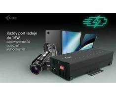 I-TEC USB-C/USB-A metalinis įkrovimo ir duomenų šakotuvas, 15 W vienam prievadui, 20 USB-C integruotų maitinimo adapterių, 360 W