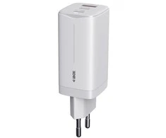 IBOX C-65 PD65W UNIVERSALUS Įkroviklis GaN USB-C CABLE Baltas