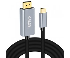 Adapteris - iBox ITVCDP4K 1.8m USB Type-C į DisplayPort 3840x2160 60Hz Juodas