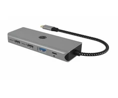 Icy Box Doko stotelė IB-DK4012-CPD 9w1, 2x HDMI, 4K60Hz, 3xUSB, 100W PD,LAN, Skaitytuvas kart