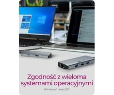 ICY BOX nešiojamųjų kompiuterių prijungimo stotelė, 6 viename, PD1, 1xUSB-C, 3xUSB-A, 1xHDMI, 1xVGA, 100W