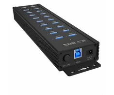 Raidsonic | 20-in-1 USB HUB su maitinimo šaltiniu, įjungimo/išjungimo mygtuku ir tvirtinimo laikikliais | IB-HUB1720-U3