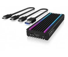 ICY BOX IB-1824ML-C31 USB Type-C korpusas, skirtas M.2 NVMe SSD - RGB apšviesta