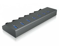 Icy Box RaidSonic ICYBOX IB-HUB1701-C3 7 prievadų šakotuvas su USB 3.0 Type-C ir Type-A sąsaja bei BC 1.2 palaikymu