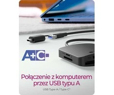 Icy Box Raidsonic 4-in-1 kortelių skaitytuvas su USB 3.2 Gen 1 Type-A + Type-C | IB-CR302-CU3
