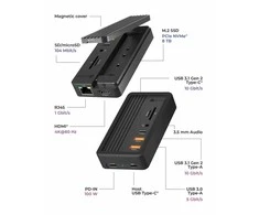 ICY BOX 10w1 | M.2 NVMe SSD | HDMI 4K 60Hz | PD 3.0